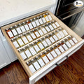 MIUKAA Clear Acrylic Spice Drawer Organizer, 4 Tier- 2 Set Expandable From 13" to 26" Drawer Seasoning Organizer, Kitchen Spice Rack Tray for Drawer/Countertop (Jars not included) by MIUKAA
