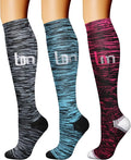 CHARMKING Compression Socks for Women & Men Circulation (3 Pairs) 15-20 mmHg is Best Support for Athletic Running Cycling by CHARMKING