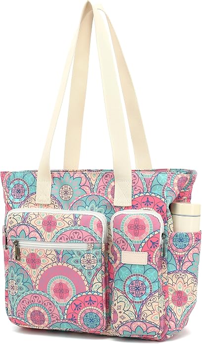 Women Tote Bag With Muti-Pockets,Lightweight Shoulder Bag,Large Capacity Handbag for Travel, Work, Gym by SANFAN