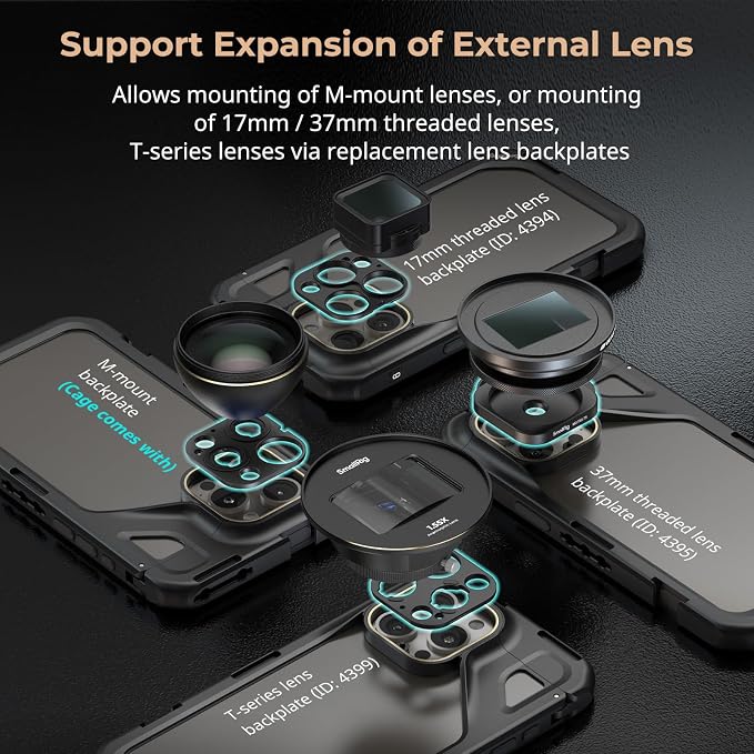 SmallRig for iPhone 15 Pro Max Phone Cage with 67mm Filter Adapter, Upgraded Quick Release Design Phone Video Rig Cage for Videography/Video Recording/YouTube/Live Streaming/Vlog - 4391B - Image 5