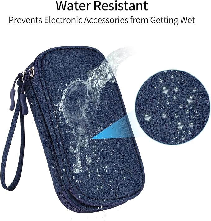 Travel Cable Organizer Electronics Accessories Bag for Charger, Phone, memory card,Travel Gadget Bag-Blue - Image 3