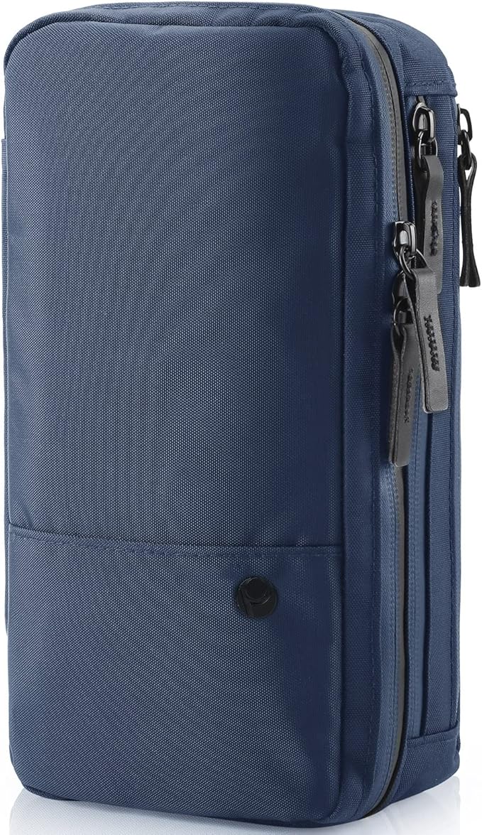 Purevave Compact Mens Toiletry Travel Bag Hanging, Mens Dopp Kit for Travel Waterproof, Wash Pouch Blue | Minimalist compact design with multiple pockets, saves space in luggage and bathrooms by PPUREVAVE