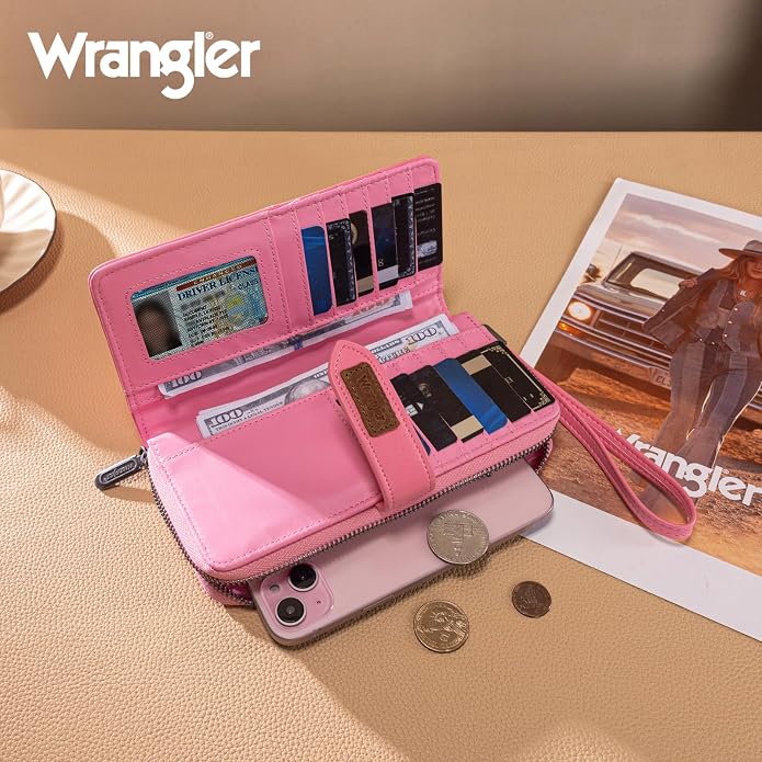 X Wrangler Women's Wallets Bifold Wristlet Wallets for Women Large Capacity Credit Card Wallet with ID Window - Image 2