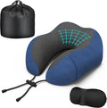 Travel Neck Pillow,Neck Pillow for Sleeping Travel,Airplane, Car, Office | Upgraded Memory Foam Neck Pillow for Travel,Machine Washable, Adjustable Flight Pillow, Suitable for Sleeping (Blue) by Phentzari