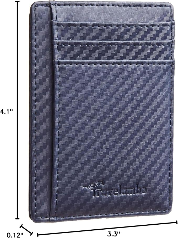 Travelambo Slim Minimalist Wallet for Men, RFID Blocking Credit Card Holder, Front Pocket ID Card Case, Gifts for Men, Husband, Boyfriend, Teenage - Image 10