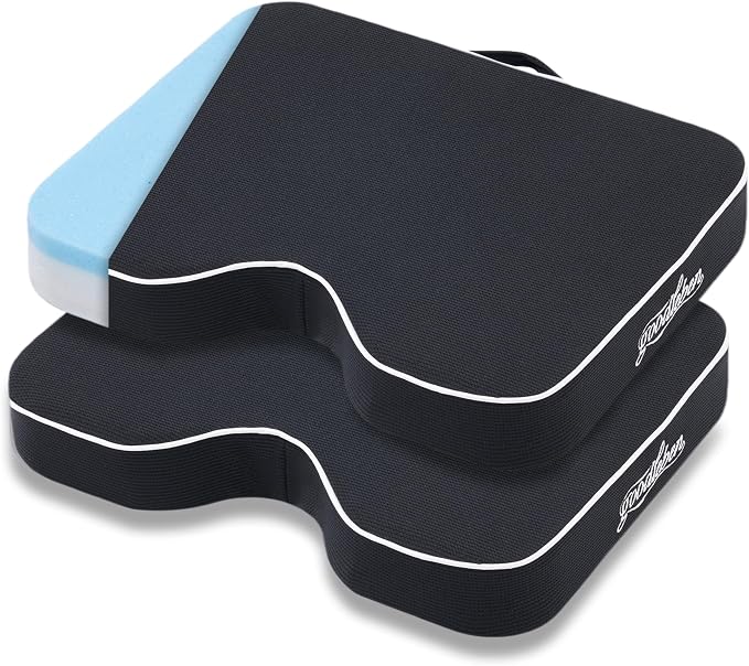 Stadium Cushion with Dual-Layer Foam (30D Support + 40D Memory), High Elasticity & Breathable, Waterproof Thick Bleacher Pad for Long Games, Portable for Outdoor Indoor Seating by Unknown