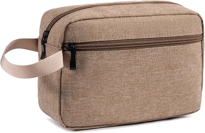 Travel Toiletry Bag for Men & Women, Hanging Cosmetic Organizer | Water-Resistant Fabric, Sturdy Handle, Lightweight Dopp Kit – Bathroom Toiletries, Makeup, Shaving, Grooming & Accessories by Unknown