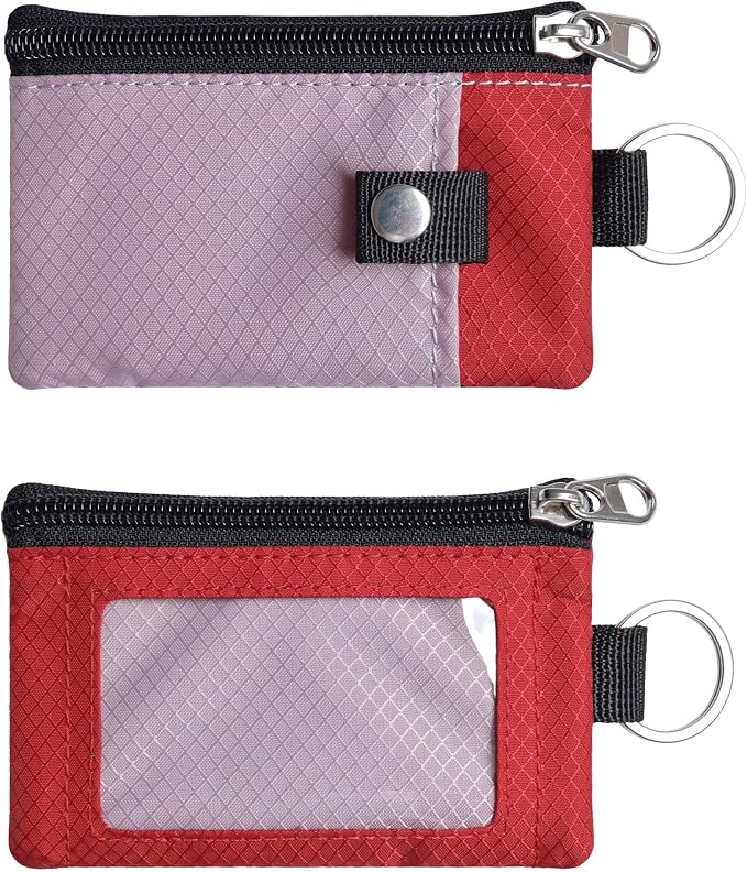 CHENSPRX Minimalist RFID Blocking Small Wallet with ID Window,WaterResistant Zip Id Case Wallet with Lanyard Keychain for Cards,Cash,Travel,Women,Men - Image 3