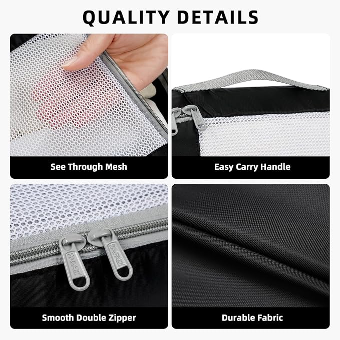 BAGAIL 6 Set/8 Set/10 Set Packing Cubes Various Sizes Packing Organizer for Travel Accessories Luggage Carry On Suitcase - Image 5