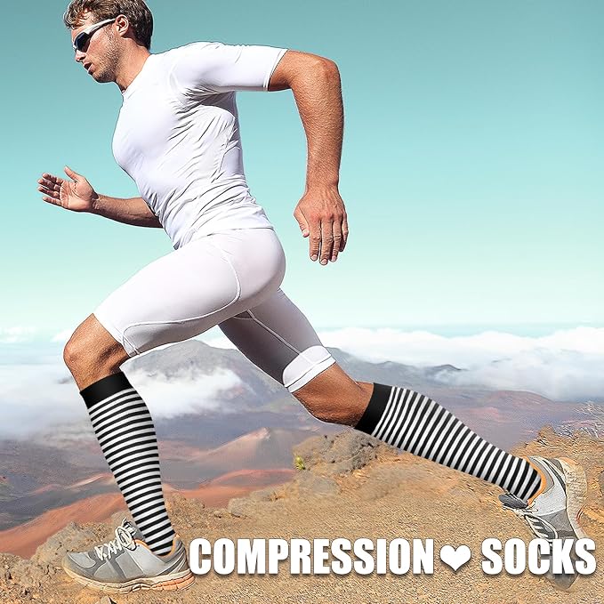 3 Pack Medical Compression Sock-Compression Sock For Women and Men Circulation -Best for Running,Nursing,Athletic Sports - Image 4