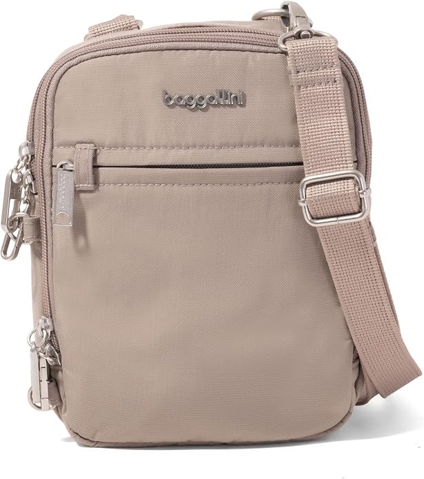 Baggallini Securtex® Anti-theft Mini Everything Crossbody Bag, 6.3"x8.25" Rfid, Locking Zippers & Cut-resistant Strap by baggallini