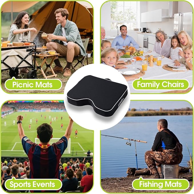 Stadium Cushion with Dual-Layer Foam (30D Support + 40D Memory), High Elasticity & Breathable, Waterproof Thick Bleacher Pad for Long Games, Portable for Outdoor Indoor Seating - Image 7