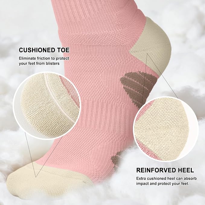 4 Pairs Compression Socks for Women Circulation-Best Support for Nurses,Running,Athletic,Travel - Image 3