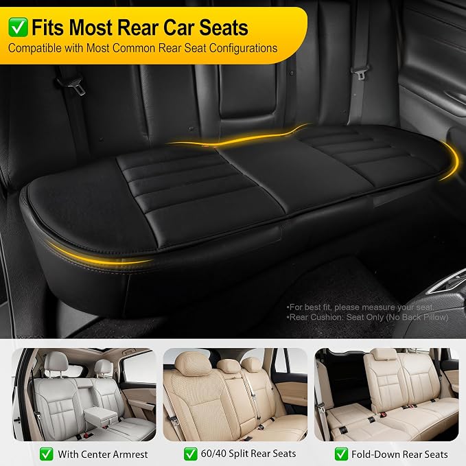 kingphenix 5-Piece Car Seat Cushion Set with Back Support | Memory Foam Car Cushion for Long Driving, Truck, Office Chair, Tailbone and Lower Back Support - Image 4