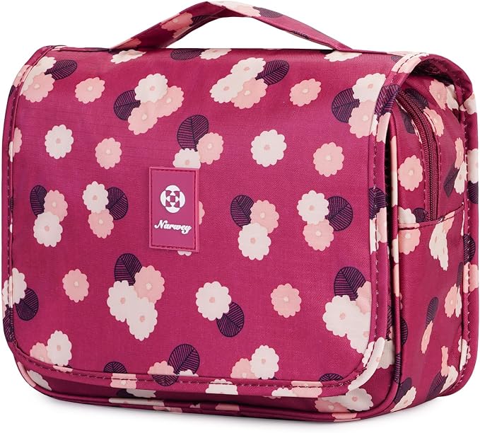 Narwey Small Hanging Travel Toiletry Bag for Women, Travel Bag for Toiletries, Makeup Bag Organizer Make Up Bags Cosmetic Bags for Girls by Narwey