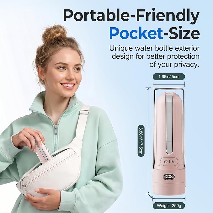 Portable Bidet for Travel | Bathroom - Rechargeable Electric Bidet Sprayer with 3 Pressure | Waterproof for Ultimate Personal Hygiene Cleaning at Home Office and Camping - Image 2