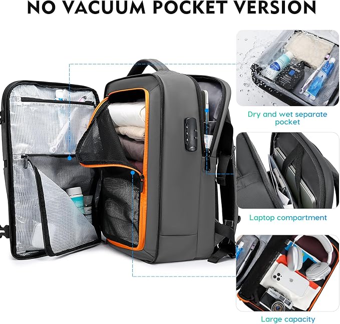 BANGE Travel Backpack with TSA lock version can hold 15.6 inch Laptop suitable Daily Commute and Overnight Flight Approved Anti-theft Bag - Image 2