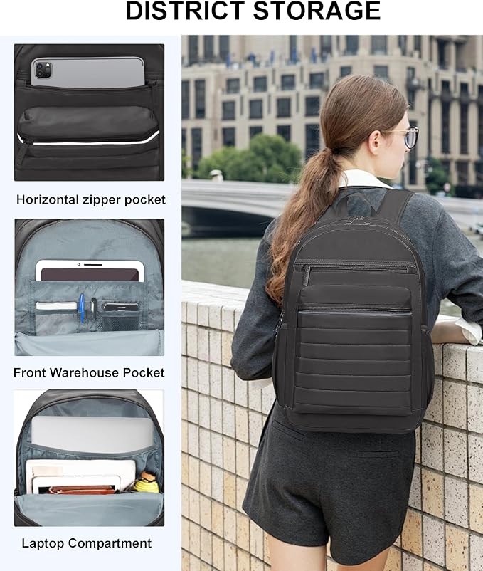 KEOFID Travel Backpack for Men and Women, Backpack Purse for Women, Anti Theft Laptop Backpack - Image 2