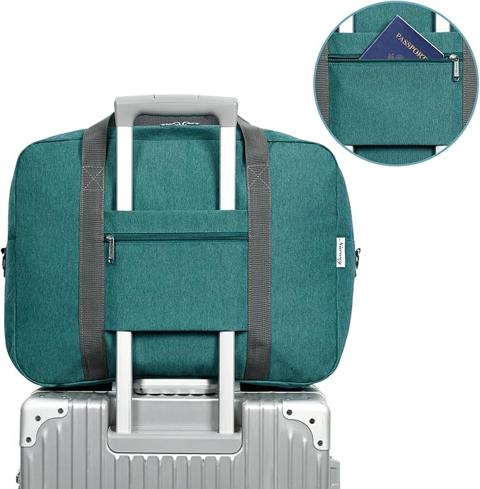 For Spirit Airlines Personal Item Bag 18x14x8 Foldable Travel Duffel Bag Tote Duffle Carry on Luggage for Women and Men 30L (Teal) - Image 5