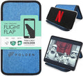 Airplane Phone Holder - Foldable Phone Stand for Plane Travel | Blue Denim,Tabletop Mount Desk, Plane Tray Seat back, Treadmill, Fits iPhone Cell Phone, 9 x 4.3 in by FlightFlapbyFolden