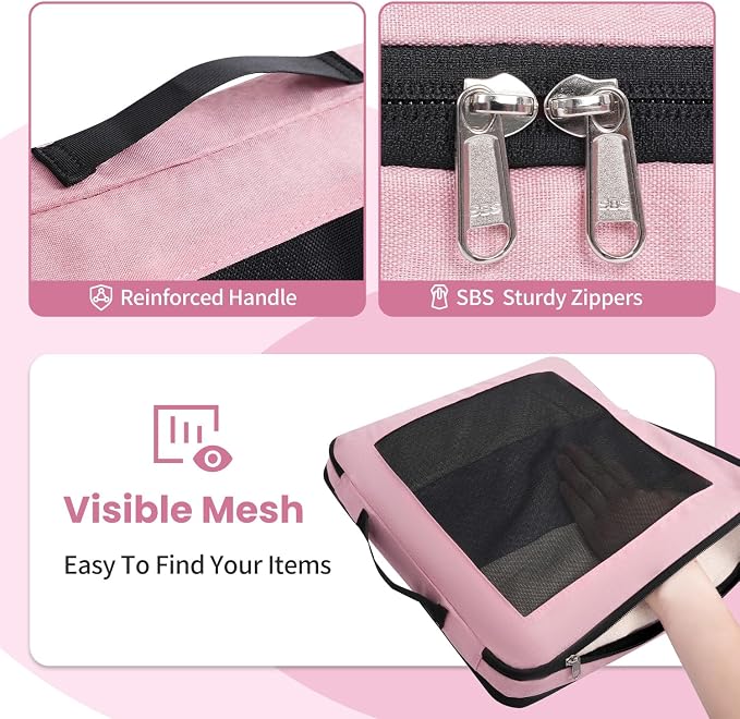 Compression Packing Cubes for Travel, Lightweight Vacation Travel Essentials, Travel Accessories for Suitcase Organizer Bags Set, Durable Luggage Organizer - Image 5
