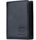 BULLCAPTAIN Large Capacity Genuine Leather Wallet for Men QB-027 | Bifold Wallet,RFID Blocking,Credit Card Holder,15 Card Slots,Special Expandable Design,gift choice by Bullcaptain