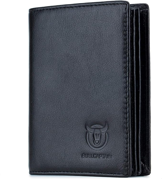 BULLCAPTAIN Large Capacity Genuine Leather Wallet for Men QB-027 | Bifold Wallet,RFID Blocking,Credit Card Holder,15 Card Slots,Special Expandable Design,gift choice by Bullcaptain