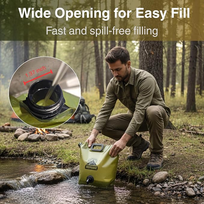 Camping Water Container 2 Gallon Collapsible Water Jug with Spout - Reusable Plastic Flasks, Foldable Empty Gallon Jug for Water Storage, Water Bag for Outdoor Hiking Emergency Prep (2 Pack) - Image 8