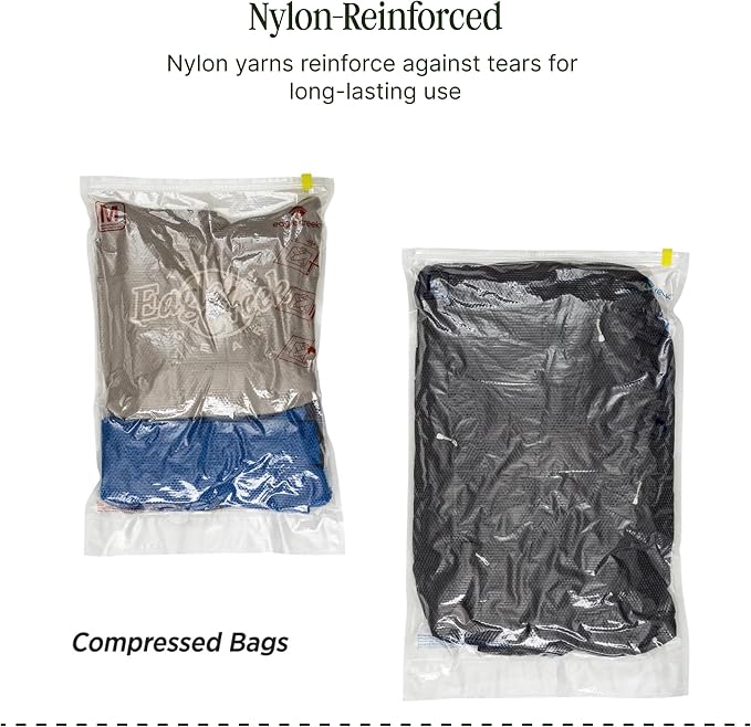 Eagle Creek Pack-It Compression Bags for Travel Set, Medium/Large, Clear | Featuring One-Way Pressure Valve and Zip, for Efficient Travel Bag Packing, Water-Resistant - Image 5
