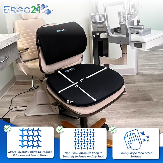 Travel Seat Cushion with LiquiCell® Membrane (Now Upgraded) - Thin Orthopedic Cushion for Sciatica, Tailbone, Back Pain Relief – Lightweight Foldable | Car, Truck, Airplane, Office & Home - Image 9