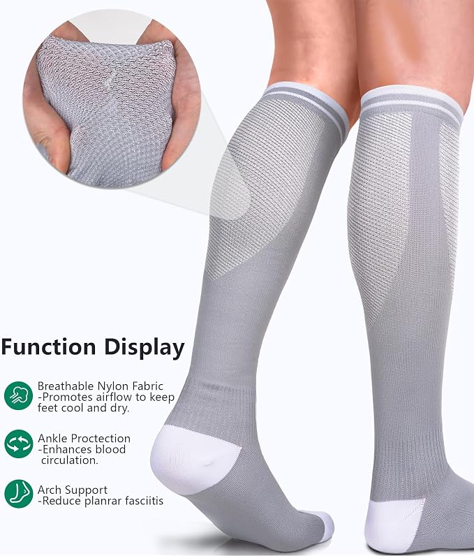 FuelMeFoot 3 Pack Copper Compression Socks - Compression Socks Women & Men Circulation - Best for Medical,Running,Athletic - Image 4