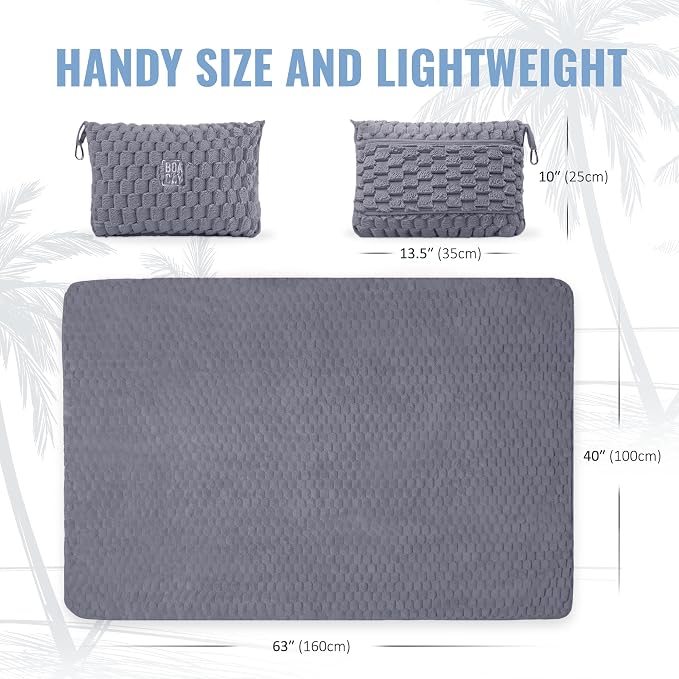 Packable Travel Blanket for Airplane, Car - Compact Office Blanket - Portable Pillow for Adults, Kids with Case, Luggage Sleeve, Backpack Clip - Image 7