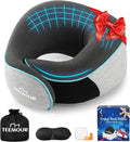 Travel Pillow-Neck Pillows for Airplanes, Memory Foam Travel Neck Pillow for Long Flights|Airport Travel Essentials 360° Support Gifts for Travellers With Eye Mask & Earplugs, Portable Carry Bag by Teemour