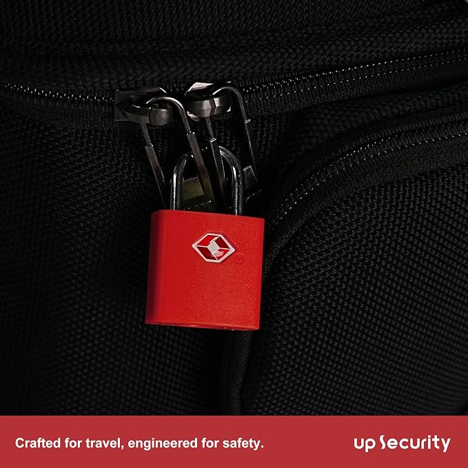 TSA Locks for Luggage with Key, Travel Luggage Locks TSA Approved 4 Pack, Small Padlock with Key, Same Keyed Mini Padlock for Suitcase, Backpack, Bag, Purse, Tent, Zipper, Tool Box (Red) - Image 7