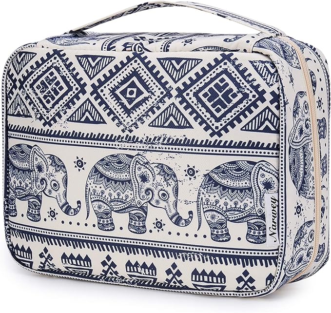 Narwey Small Hanging Travel Toiletry Bag for Women, Travel Bag for Toiletries, Makeup Bag Organizer Cosmetic Bags Make Up Bags for Girls by Narwey