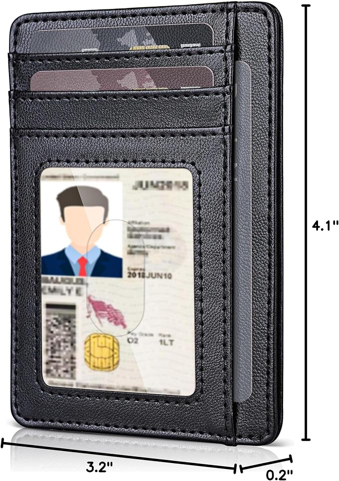Teskyer Slim Minimalist Wallet for Men, RFID Front Pocket Card Holder | Ultra Slim Front Pocket Design, 8 Card Slots, RFID Protection, Smooth Faux Leather for Everyday Carry - Image 8