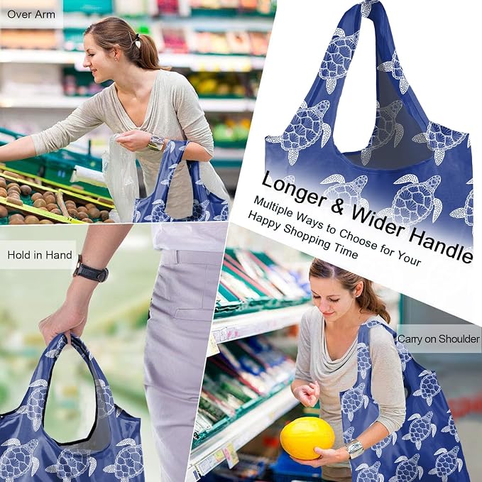 BeeGreen Reusable Grocery Shopping Bag -Travel Tote Bag - Foldable Compact Sturdy Bags - Image 5