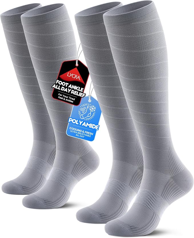 RUIXUE Compression Socks Women Men, All-Day Comfort 20-30mmHg Circulation Support for Nurse Travel Flying Daily Running Sports Use by RUIXUE