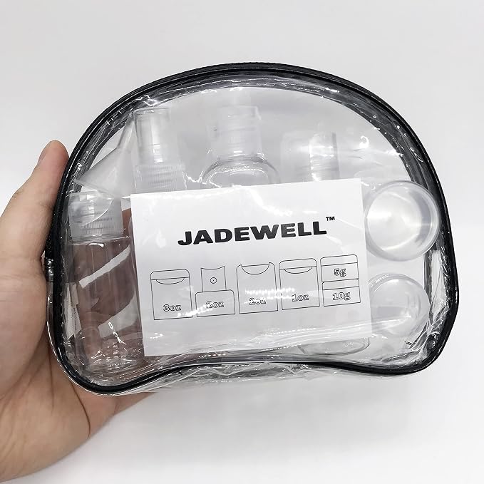 4 Pack Travel Bottles Set with Zipper Bag Containers for Toiletries Shampoo Conditioner Lotion Body Wash Liquid Leak-Proof Carry-on for Airplane - Image 2