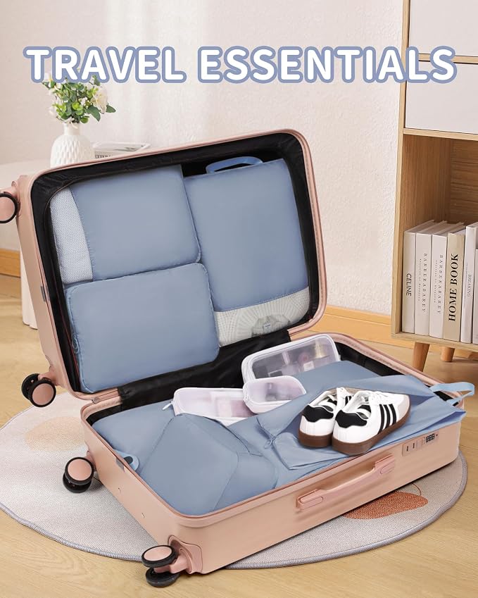 Compression Packing Cubes 11pc Set, Expandable Travel Organizers for Suitcases & Carry Ons, Durable Luggage Packing Bags for Travel Essentials Blue - Image 6