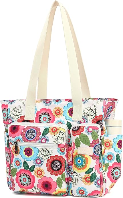 Women Tote Bag With Muti-Pockets,Lightweight Shoulder Bag,Large Capacity Handbag for Travel, Work, Gym by SANFAN