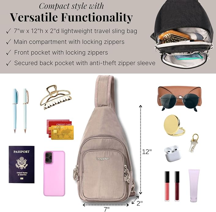 Baggallini Securtex Anti-Theft Daytripper Sling - Image 5
