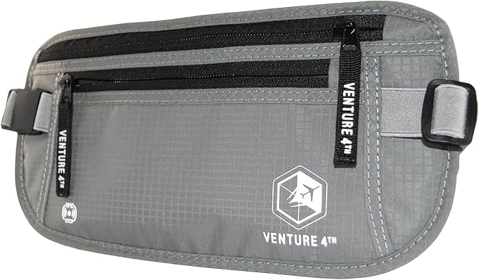 VENTURE 4TH Travel Money Belt with 7 RFID Sleeves - Silver - Image 4