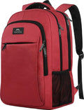 MATEIN Red 15.6 inch Laptop Backpack for Women, Water Resistant College bag | Personal Item Travel Backpack, Anti Theft Sturdy Underseat Bag, Airline Approved, Student Supplies Accessories School Bookbag by MATEIN