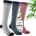 SONORAN Bamboo Viscose Compression Socks for Women & Men (3 Pairs) 15-20 mmHg Knee High Support for Nurses, Travel, Pregnant by Sonoran