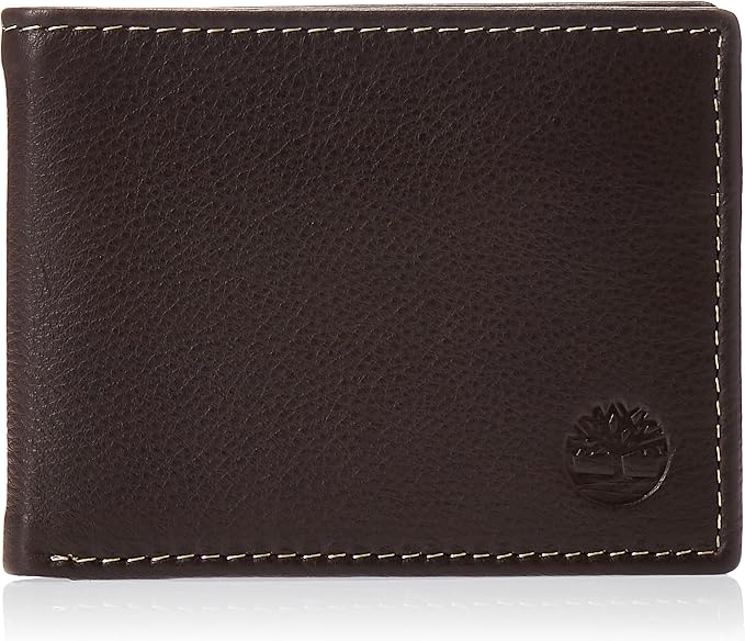 Timberland Men's Wellington Leather Rfid Bifold Commuter Security Wallet, brown, One Size by Unknown