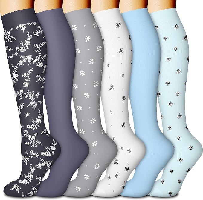 WITHYOU Compression Socks 15-20 mmHg is Best Athletic for Men & Women Running Flight Travel Nurses Pregnant by WITHYOU