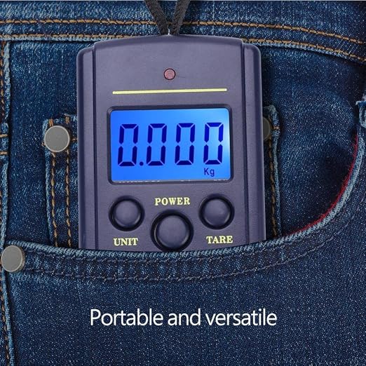 Fish Scales Digital Weight, Hanging Weight Scales, Portable Plastic Electric Balance Digital Fishing Postal Hanging Hook Scale Load 40kg with LCD Display for Fishing Retails Delivery - Image 5