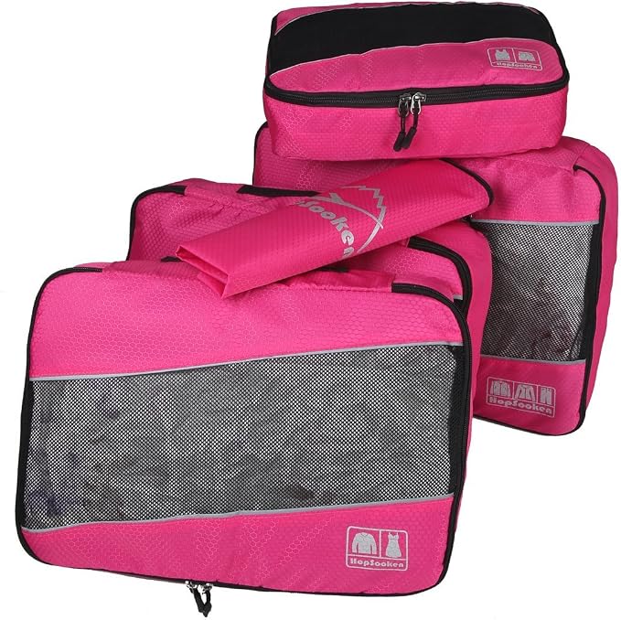 5 Set Packing Cubes for Travel Large Suitcase Luggage Organizer Bags Travel Accessories Vacation 4 Cubes 1 Laundry Pouch Bag - Image 2