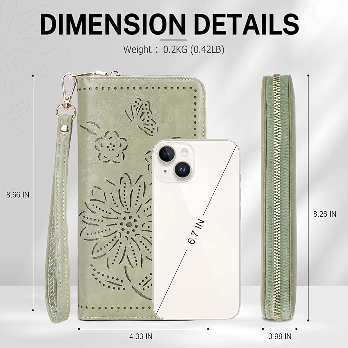 RFID Wallet Women Large Capacity Sunflower Wristlet Wallets for Women Clutch Ladies Cell Phone Purse - Image 3